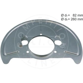 Déflecteur, disque de frein avant droit AIC 57604