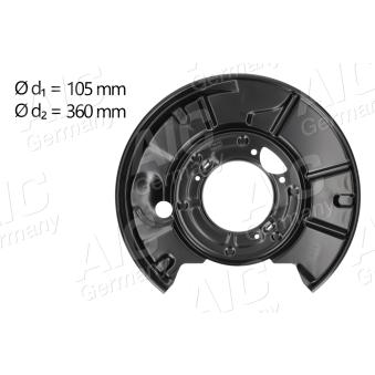 Déflecteur, disque de frein arrière gauche AIC 57764
