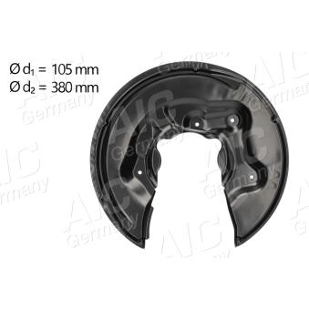 Déflecteur, disque de frein arrière droit AIC OEM 5N0615612E