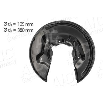 Déflecteur, disque de frein arrière gauche AIC OEM 3c0615611f