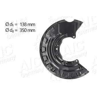 Déflecteur, disque de frein avant gauche AIC OEM 8J0615311