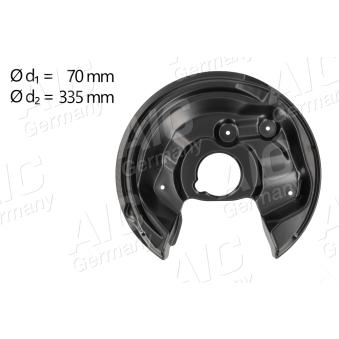Déflecteur, disque de frein arrière gauche AIC OEM 1Q0615611A Déflecteur, disque de frein arrière gauche AIC OEM 1Q0615611A
