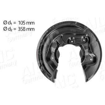 Déflecteur, disque de frein arrière gauche AIC OEM 1K0505435M