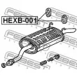 FEBEST HEXB-001 - Kit d'assemblage, système d'échappement