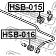 FEBEST HSB-015 - Suspension, stabilisateur