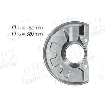 Déflecteur, disque de frein avant gauche AIC OEM 30818029