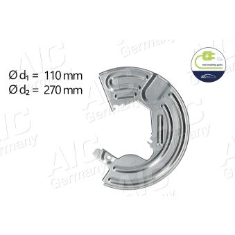 Déflecteur, disque de frein avant gauche AIC 71415