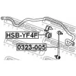 FEBEST HSB-YF4F - Suspension, stabilisateur