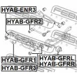 FEBEST HYAB-GFR3 - Silent bloc de suspension (train arrière)