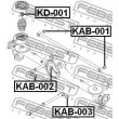 FEBEST KAB-002 - Silent bloc de suspension (train arrière)