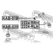 FEBEST KAB-019 - Silent bloc de suspension (train avant)