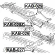 FEBEST KAB-028Z - Silent bloc de suspension (train arrière)
