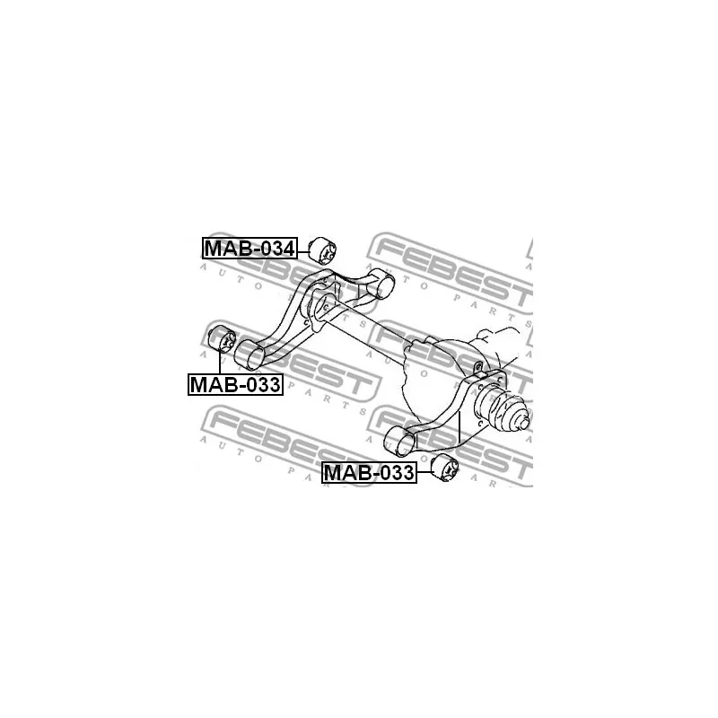 Suspension, Différentiel FEBEST MAB-034 - Visuel 1