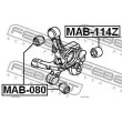 FEBEST MAB-114Z - Douille de palier, bras transversal