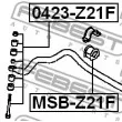 FEBEST MSB-Z21F - Suspension, stabilisateur