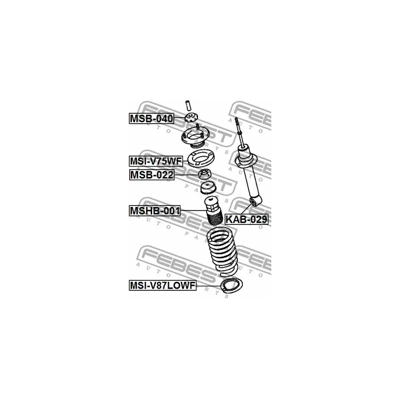 Patin de ressort FEBEST MSI-V75WF - Visuel 2