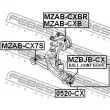 FEBEST MZAB-CX7S - Silent bloc de suspension (train avant)