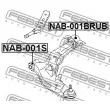 FEBEST NAB-001BRUB - Silent bloc de suspension (train avant)