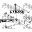 FEBEST NAB-028 - Silent bloc de suspension (train arrière)