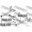 FEBEST NAB-060 - Silent bloc de suspension (train arrière)