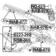 FEBEST NAB-079 - Suspension, bras de liaison arrière droit