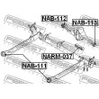 FEBEST NAB-113 - Silent bloc de suspension (train arrière)