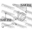 FEBEST NAB-232 - Silent bloc de suspension (train arrière)