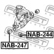 FEBEST NAB-247 - Douille de palier, bras transversal