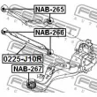 FEBEST NAB-266 - Silent bloc de suspension (train arrière)