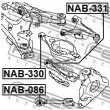 FEBEST NAB-330 - Silent bloc de suspension (train arrière)