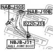 FEBEST NAB-J10B - Silent bloc de suspension (train avant)