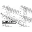 FEBEST NAB-K12R - Suspension, corps de l'essieu