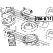 FEBEST NB-B14 - Appareil d'appui à balancier, coupelle de suspension