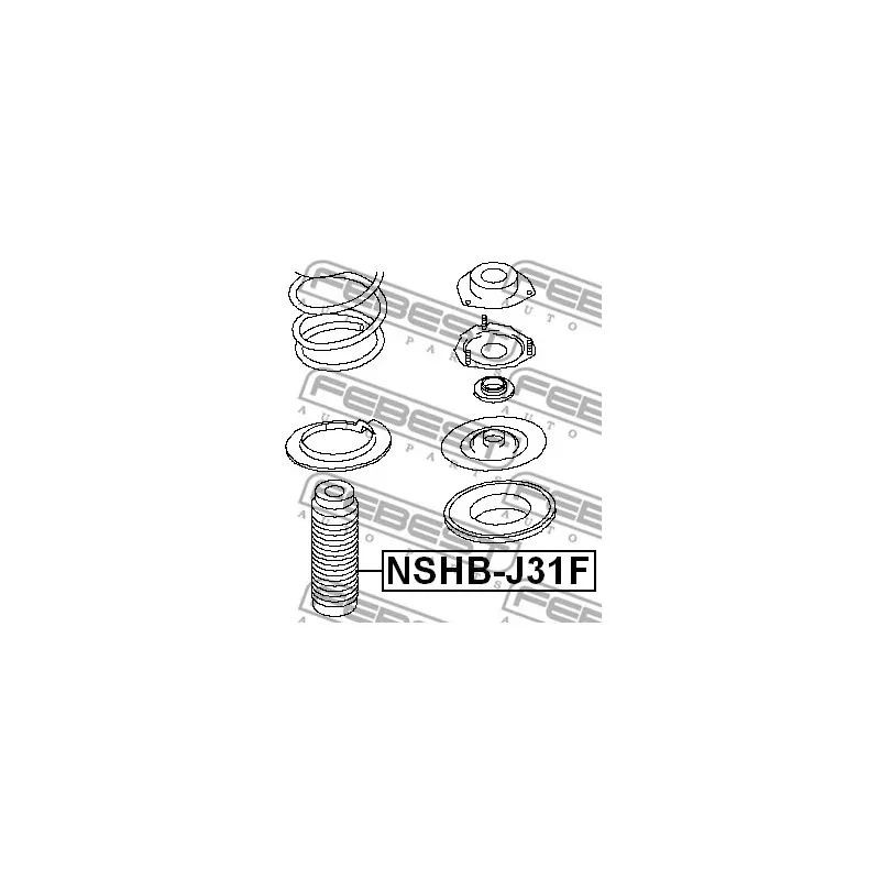 Bouchon de protection/soufflet, amortisseur FEBEST NSHB-J31F - Visuel 2