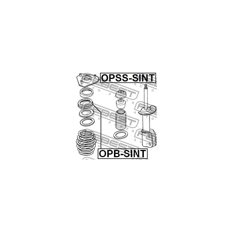 Appareil d'appui à balancier, coupelle de suspension FEBEST OPB-SINT - Visuel 1