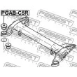 FEBEST PGAB-C5R - Silent bloc de suspension (train arrière)