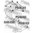FEBEST PSAB-001 - Silent bloc de suspension (train arrière)