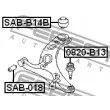 FEBEST SAB-B14B - Silent bloc de suspension (train avant)