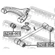 FEBEST SZAB-003 - Silent bloc de suspension (train arrière)