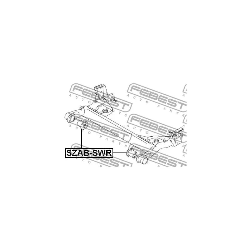 Silent bloc de suspension (train arrière) FEBEST SZAB-SWR - Visuel 2