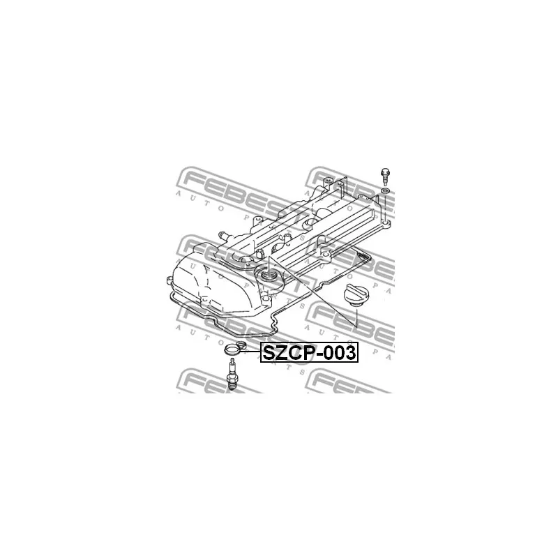 Bague d'étanchéité, puit de bougie FEBEST SZCP-003 - Visuel 2