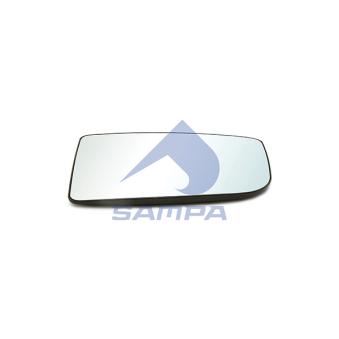 Verre de rétroviseur, rétroviseur extérieur SAMPA [205.042]