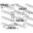 FEBEST TAB-101 - Silent bloc de suspension (train arrière)