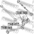 FEBEST TAB-141 - Silent bloc de suspension (train arrière)