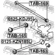 FEBEST TAB-165 - Silent bloc de suspension (train arrière)
