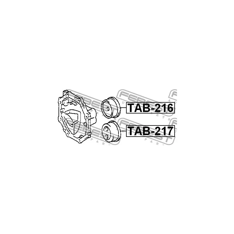 Suspension, Différentiel FEBEST TAB-216 - Visuel 2