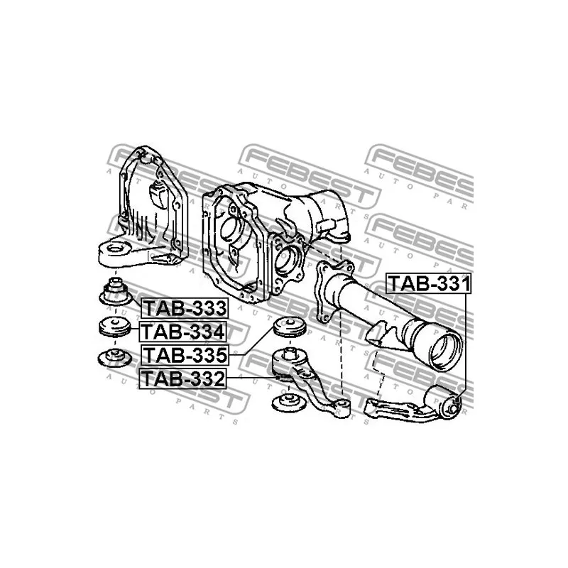 Suspension, Différentiel FEBEST TAB-333 - Visuel 2