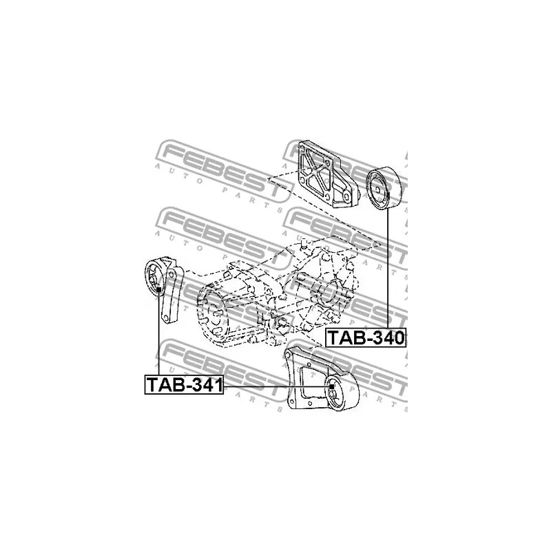 Suspension, Différentiel FEBEST TAB-341 - Visuel 1