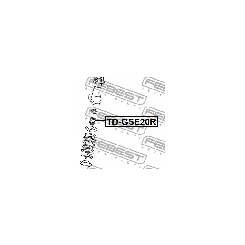 Butée élastique, suspension FEBEST TD-GSE20R - Visuel 2