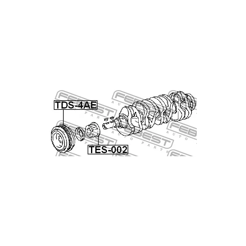 Roue dentée, vilebrequin FEBEST TES-002 - Visuel 2